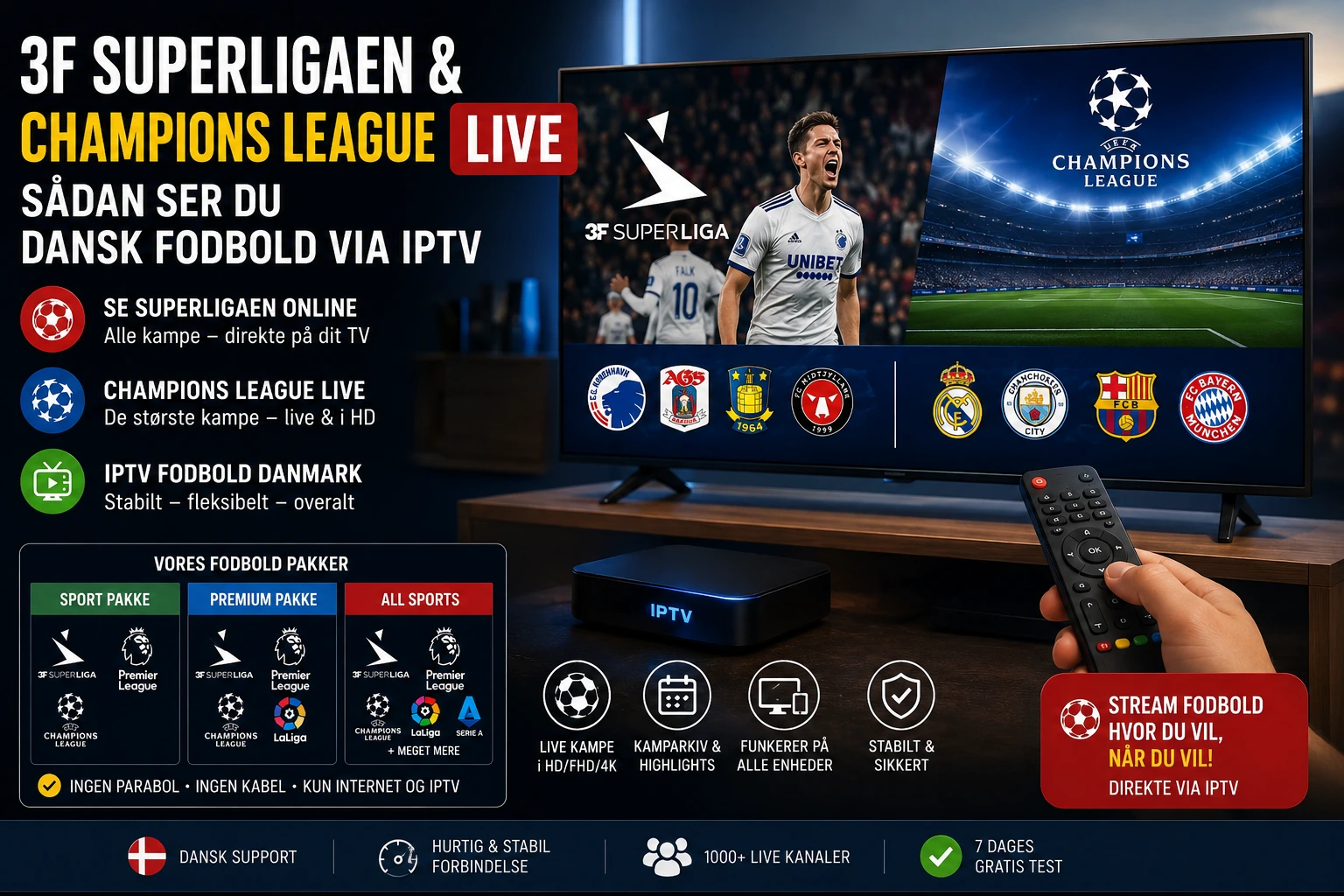 IPTV fodbold Danmark